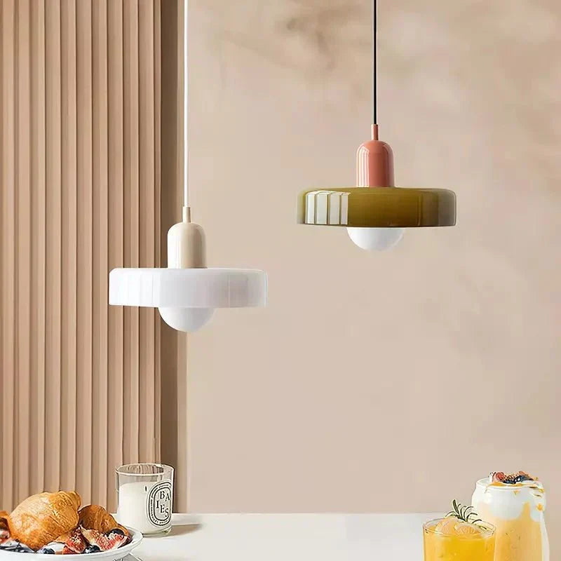 Geometrisk Bauhaus-taklampa i glas