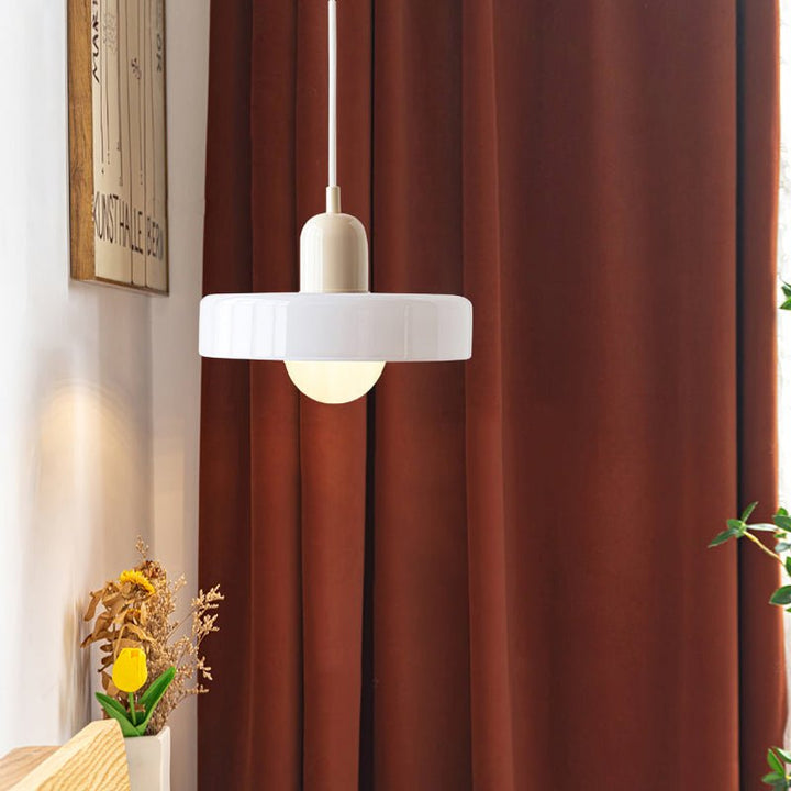 Geometrisk Bauhaus-taklampa i glas