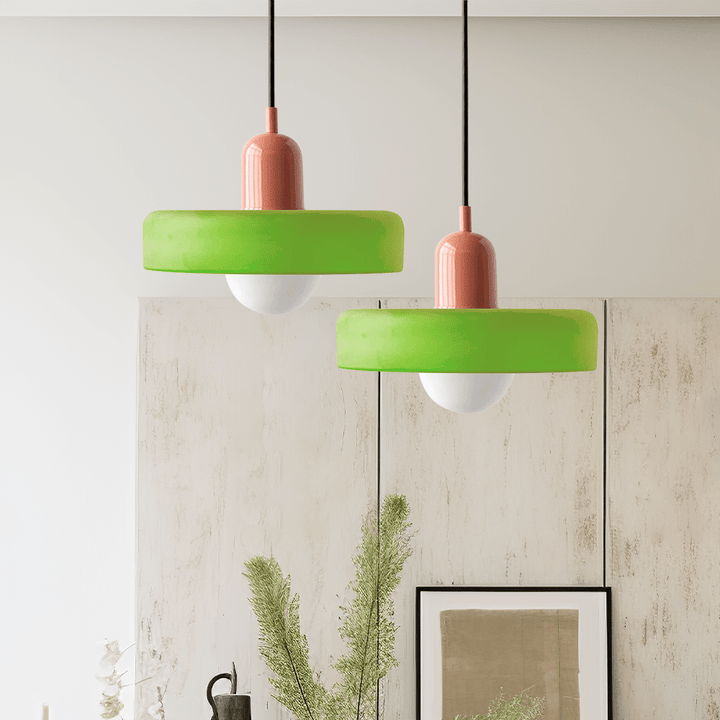 Geometrisk Bauhaus-taklampa i glas