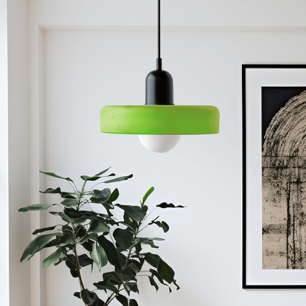Geometrisk Bauhaus-taklampa i glas