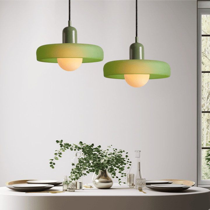 Geometrisk Bauhaus-taklampa i glas
