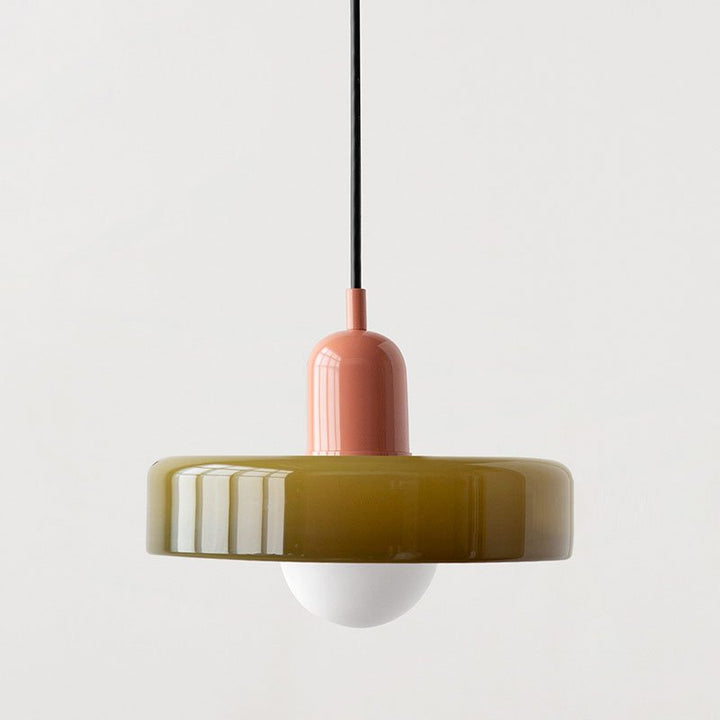 Geometrisk Bauhaus-taklampa i glas