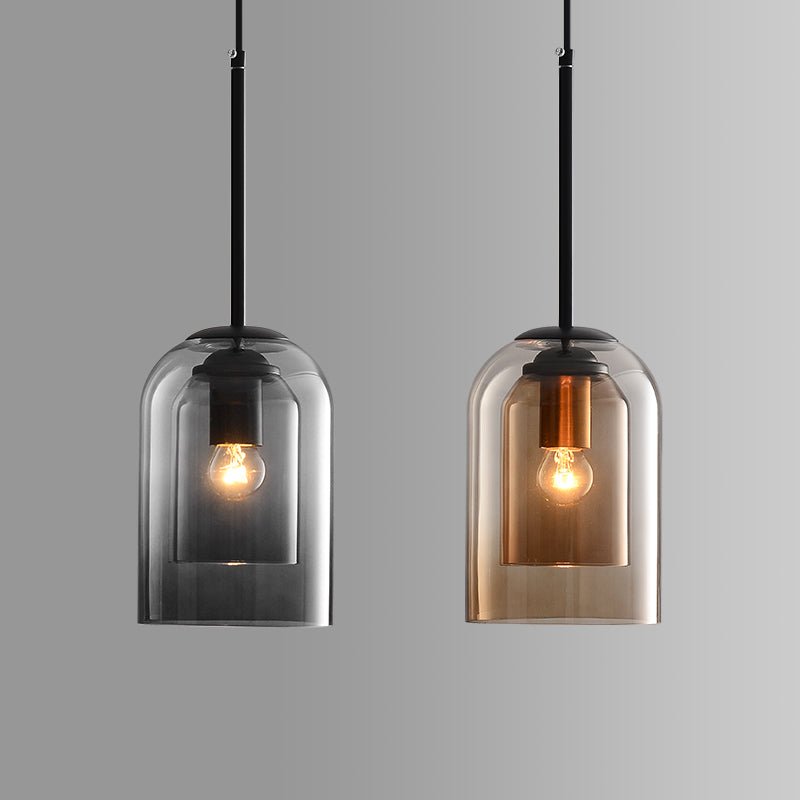 Elegant Ljuskrona i Dubbelt Glas - AuraGlas