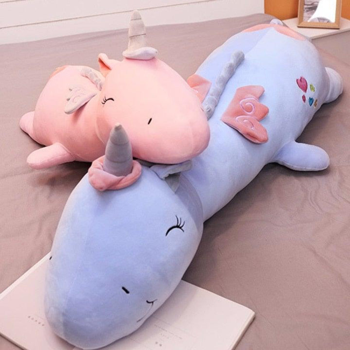 Lunacorn lysande enhörning | Mjuk gosedjursvän | LED-regnbåge | Perfekt present för barn