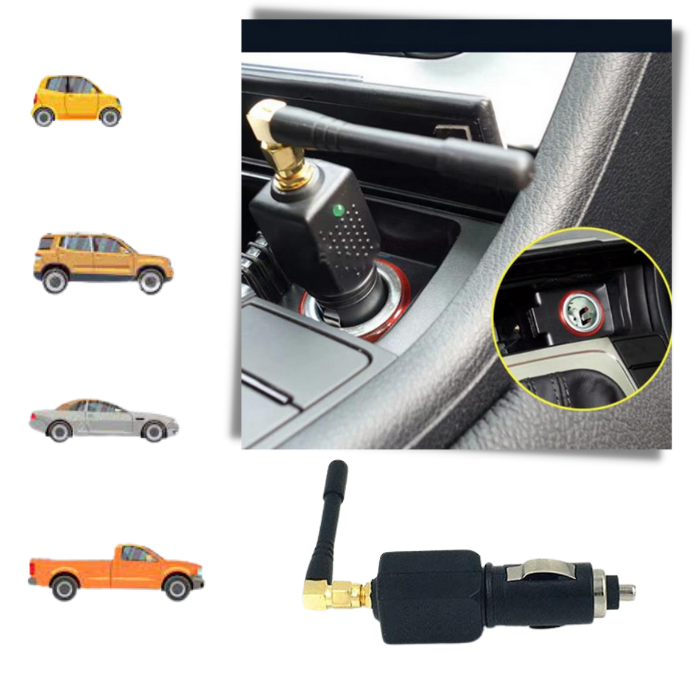Adapter för cigarettändare i bilen – Kompakt och bekväm laddning