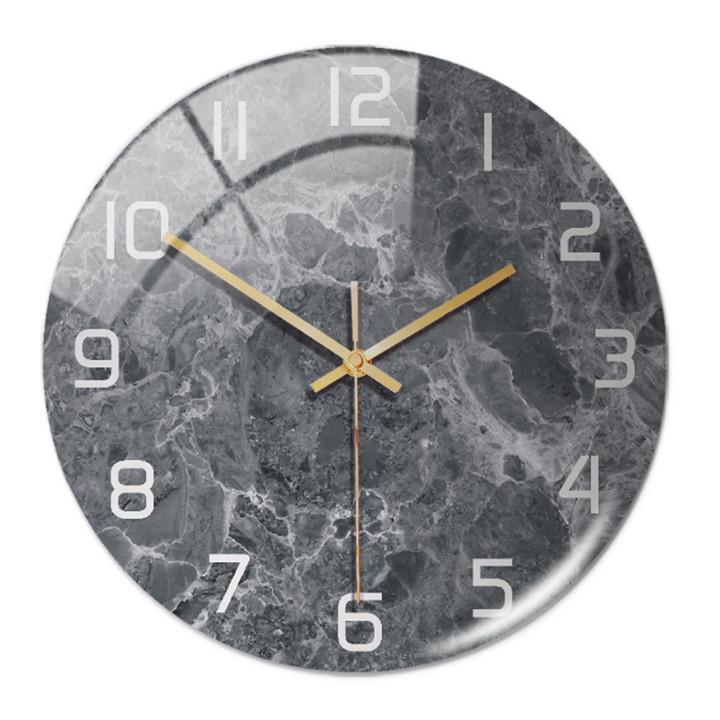 Elegant väggklocka med marmoreffekt – MarbleTime