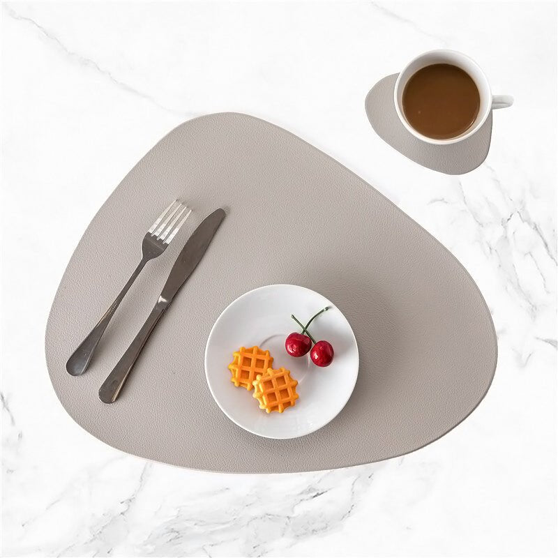 Vattenavvisande placemat-set i läder - Tablevo