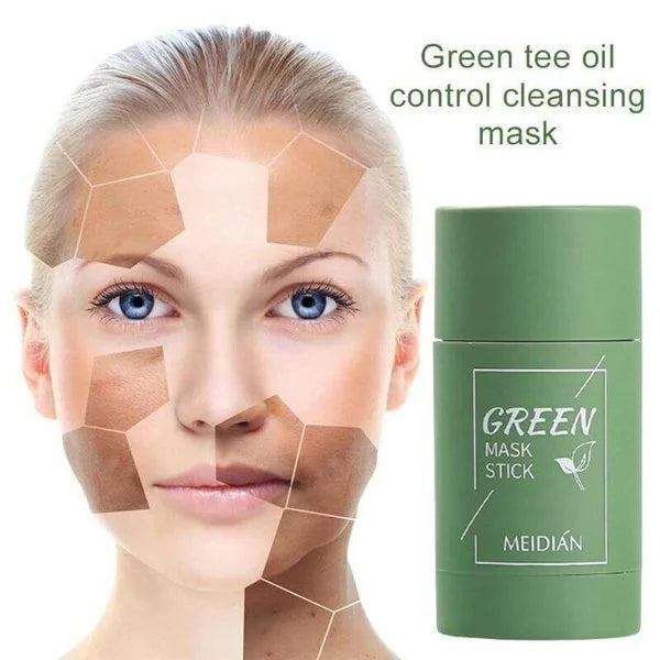 Ansiktsmask-stift med grönt te - rengörande och fuktgivande ansiktsmask