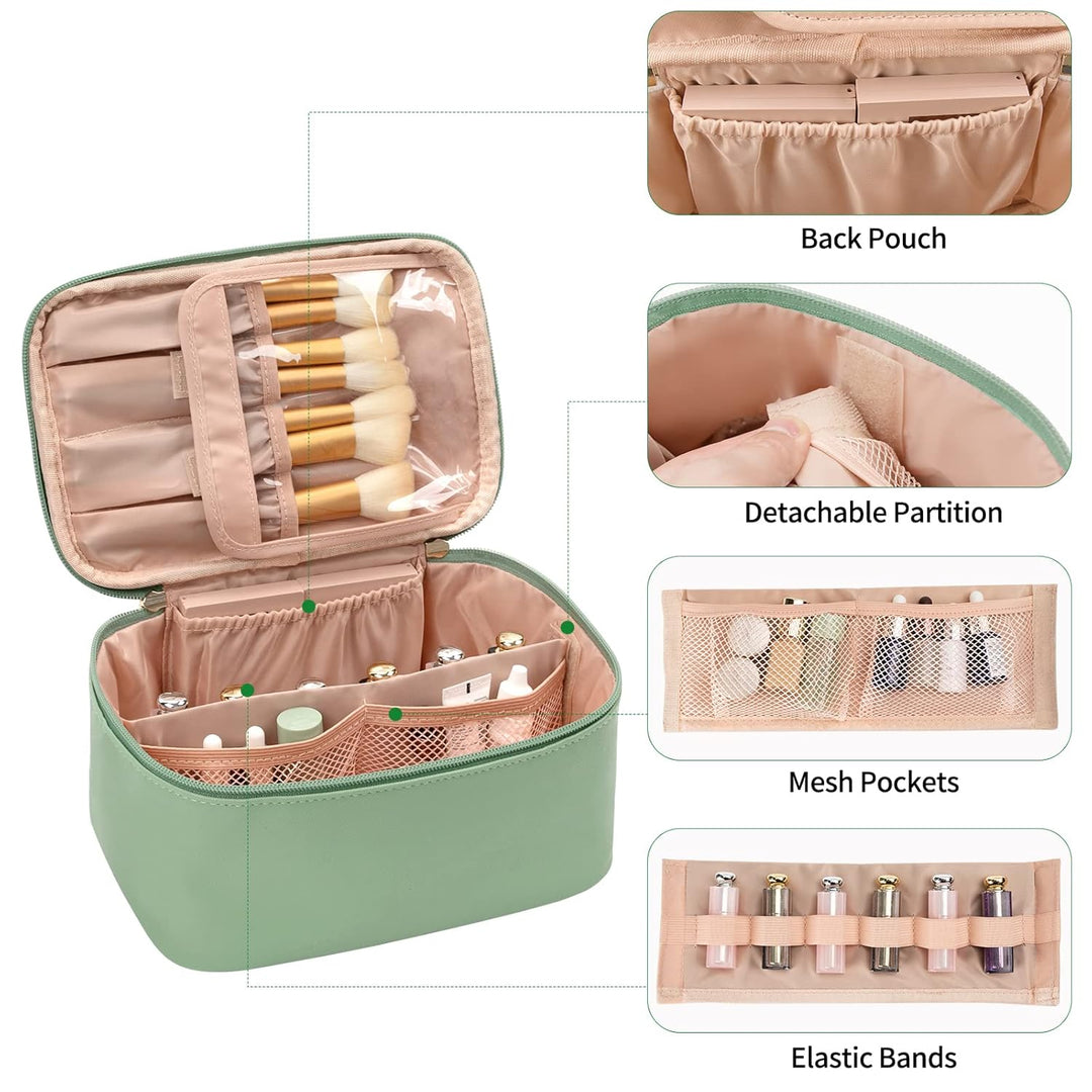 Portabel sminkorganizer med fack