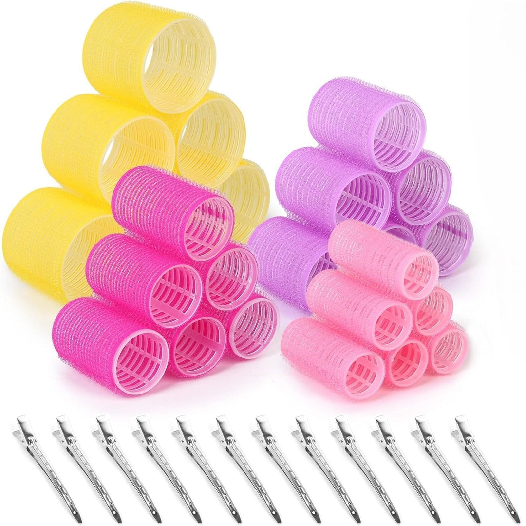 Set med självhäftande papiljotter – flerfärgade papiljotter