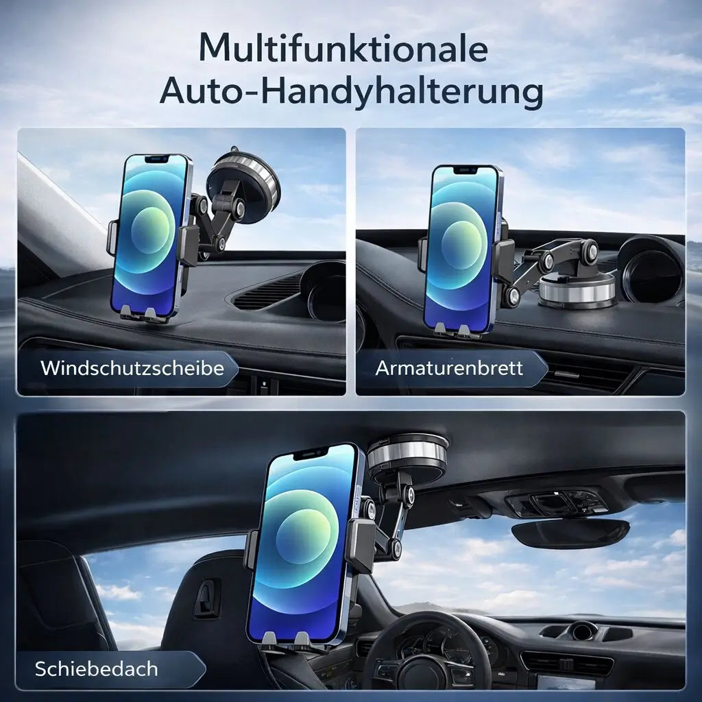 Bilhållare för smartphone | Smartphonehållare med sugkopp & 360° rotation | LuxGrip