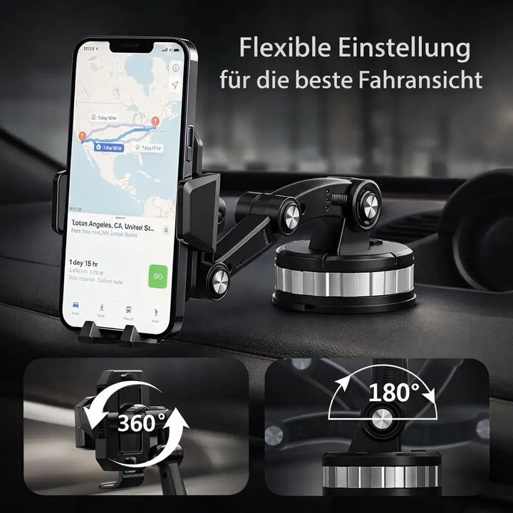 Bilhållare för smartphone | Smartphonehållare med sugkopp & 360° rotation | LuxGrip