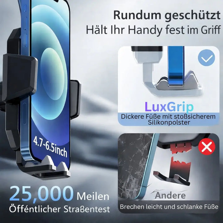 Bilhållare för smartphone | Smartphonehållare med sugkopp & 360° rotation | LuxGrip