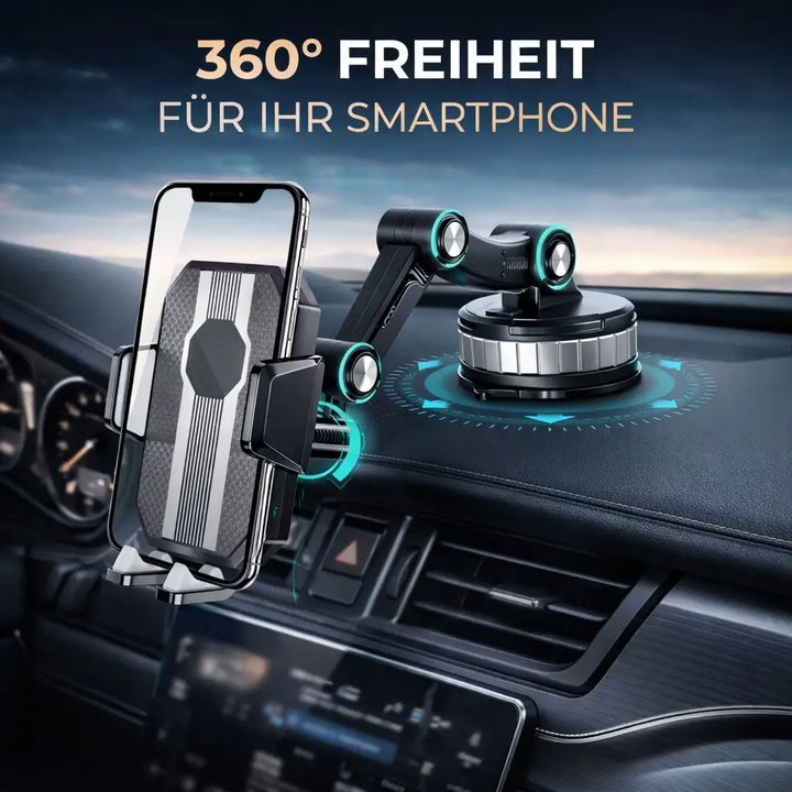 Bilhållare för smartphone | Smartphonehållare med sugkopp & 360° rotation | LuxGrip
