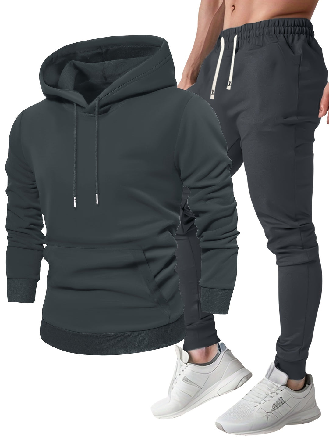 Sportset för herr - Luvtröja & mjukisbyxor | Bekväm & andningsbar