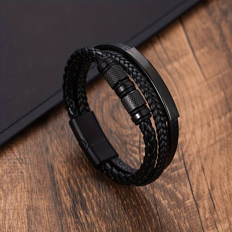Armband för Män | Flätad Design | Magnetiskt Lås