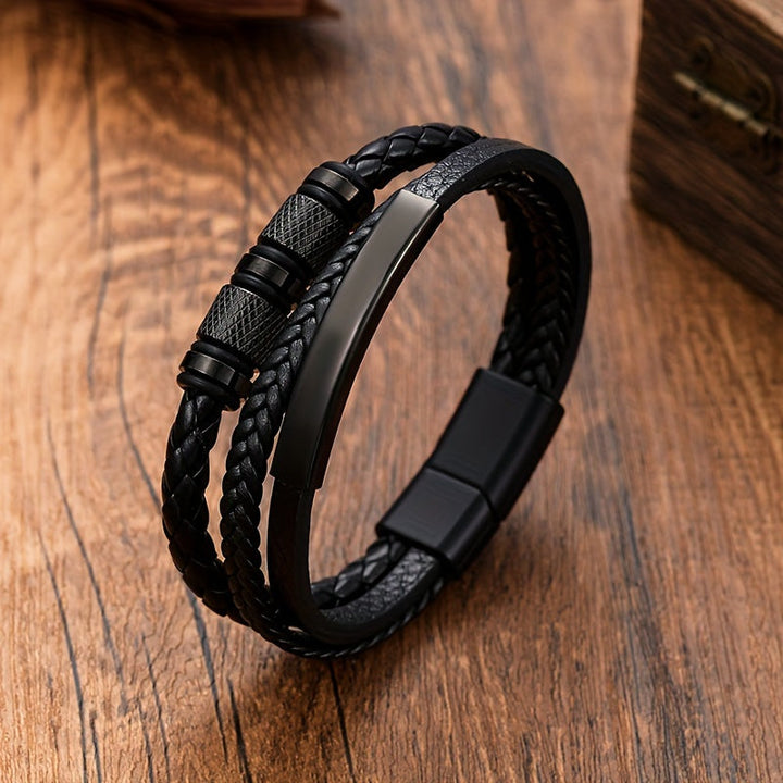 Armband för Män | Flätad Design | Magnetiskt Lås