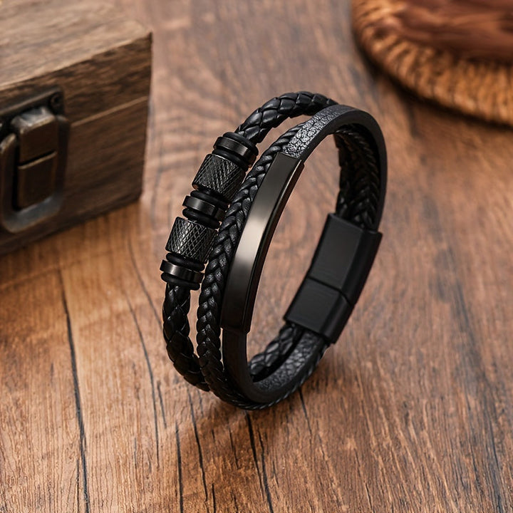 Armband för Män | Flätad Design | Magnetiskt Lås