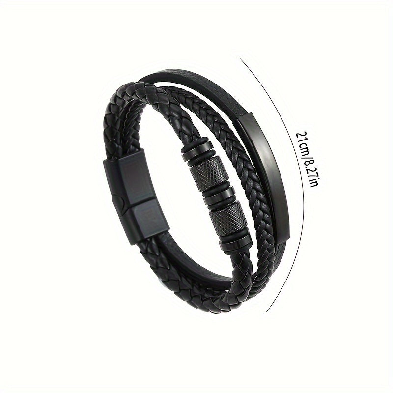 Armband för Män | Flätad Design | Magnetiskt Lås