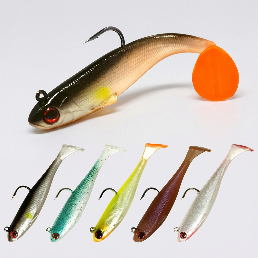 Gedde & Bass Swimbait med Bly Jigghoved