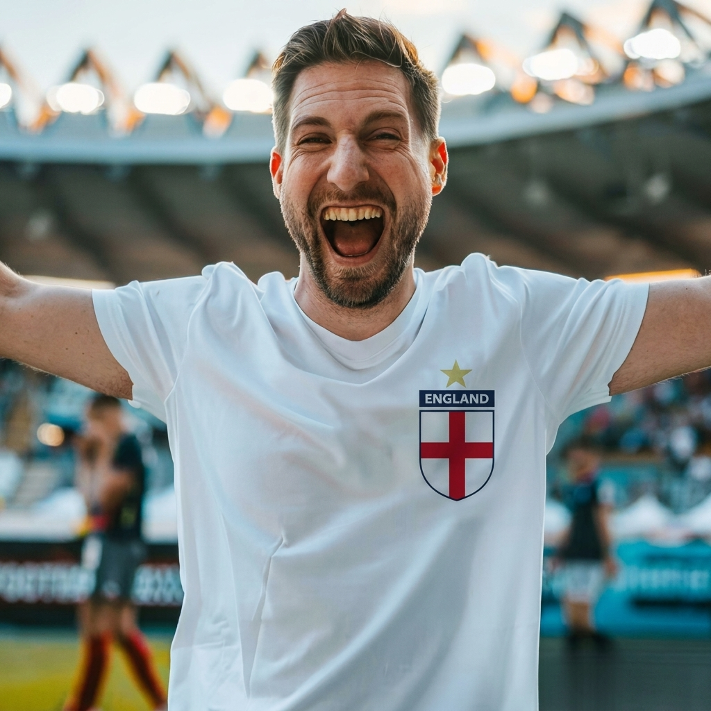England Fotballmerke T-skjorte
