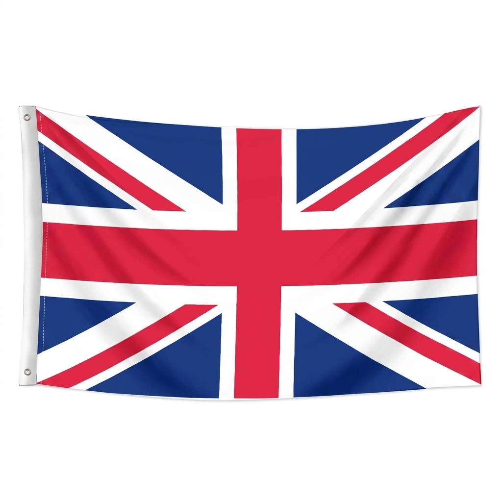 UK-flaggsupporter hengende banner
