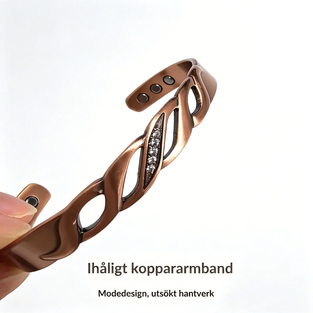 Justerbart magnetarmband i koppar