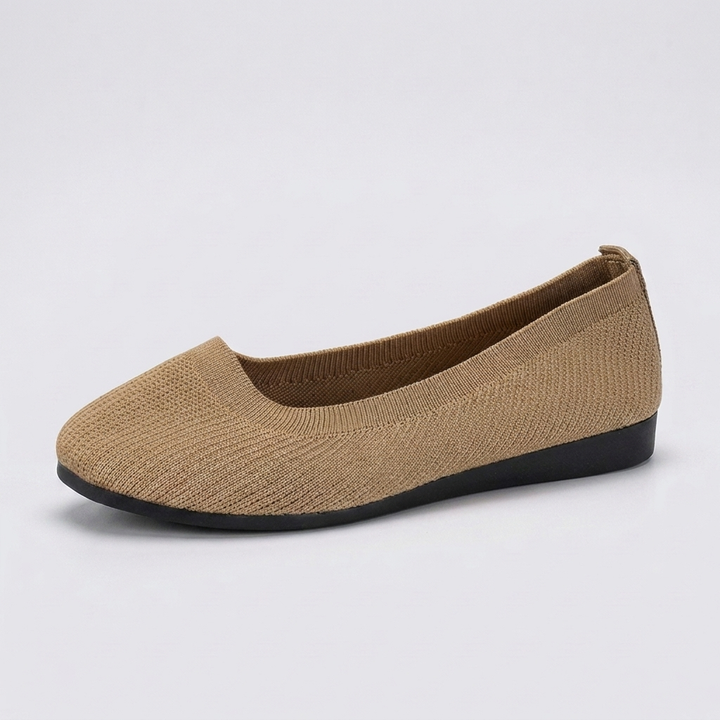 Platta slip-on-skor med rund tå för Kvinnor