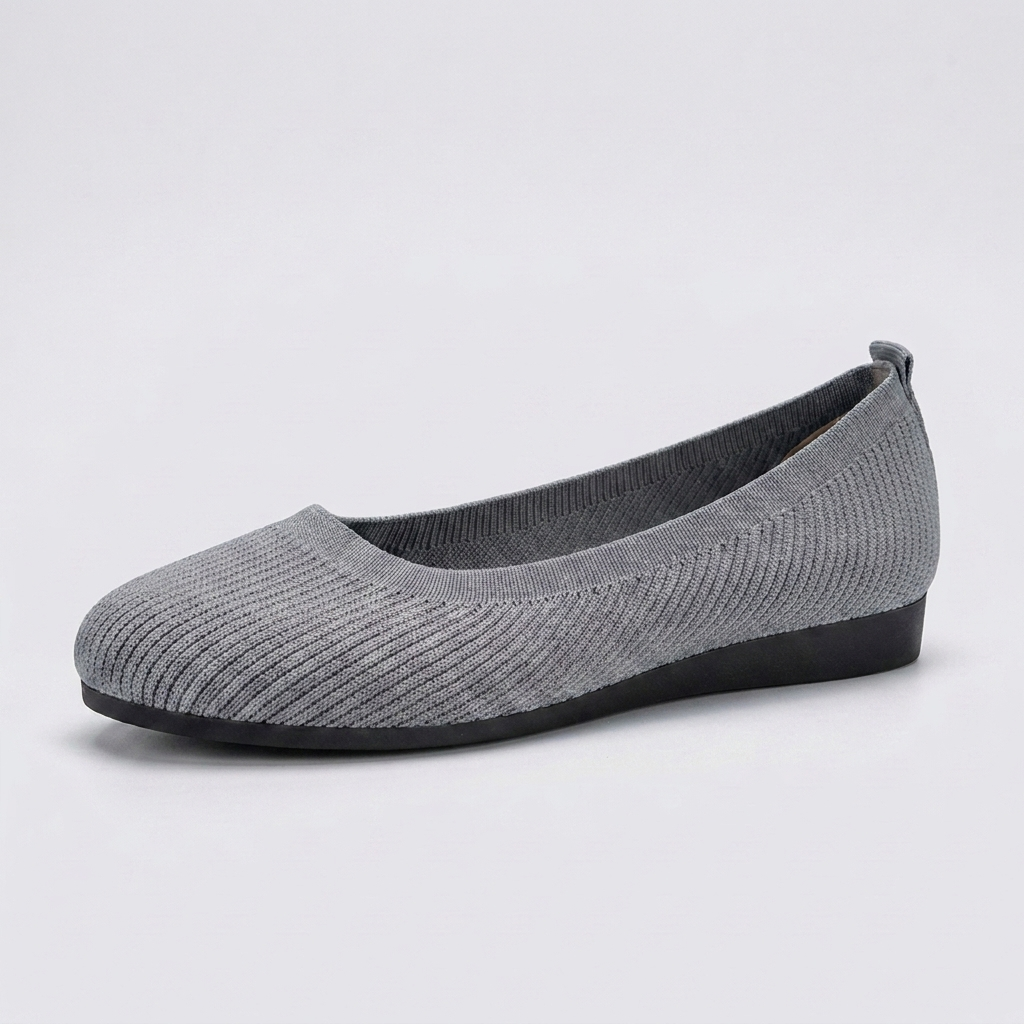 Platta slip-on-skor med rund tå för Kvinnor