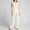 Kvinnors Rygglös Halter Bredbenad Jumpsuit
