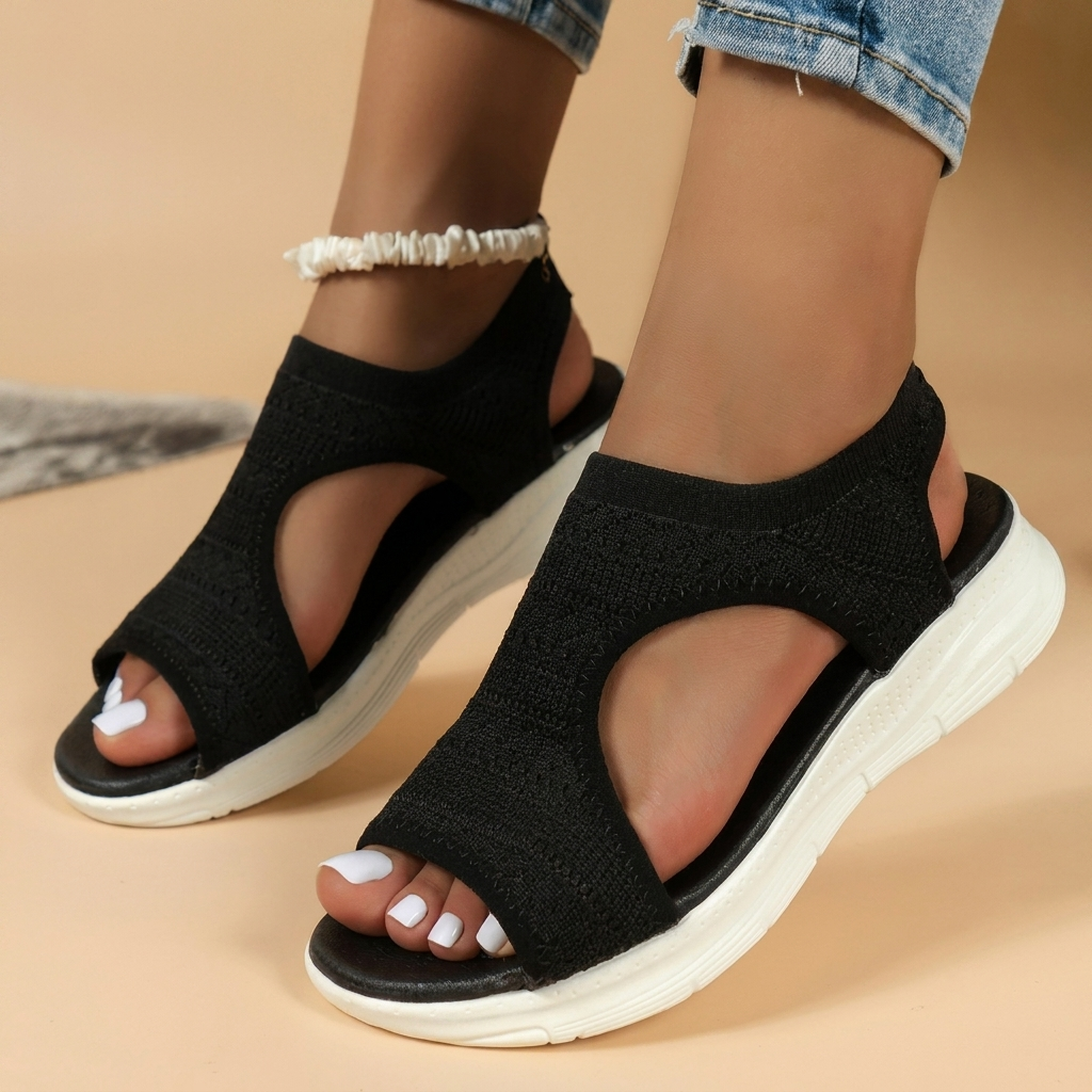 Sandaler för Dam med Utskärningar och öppen Tå