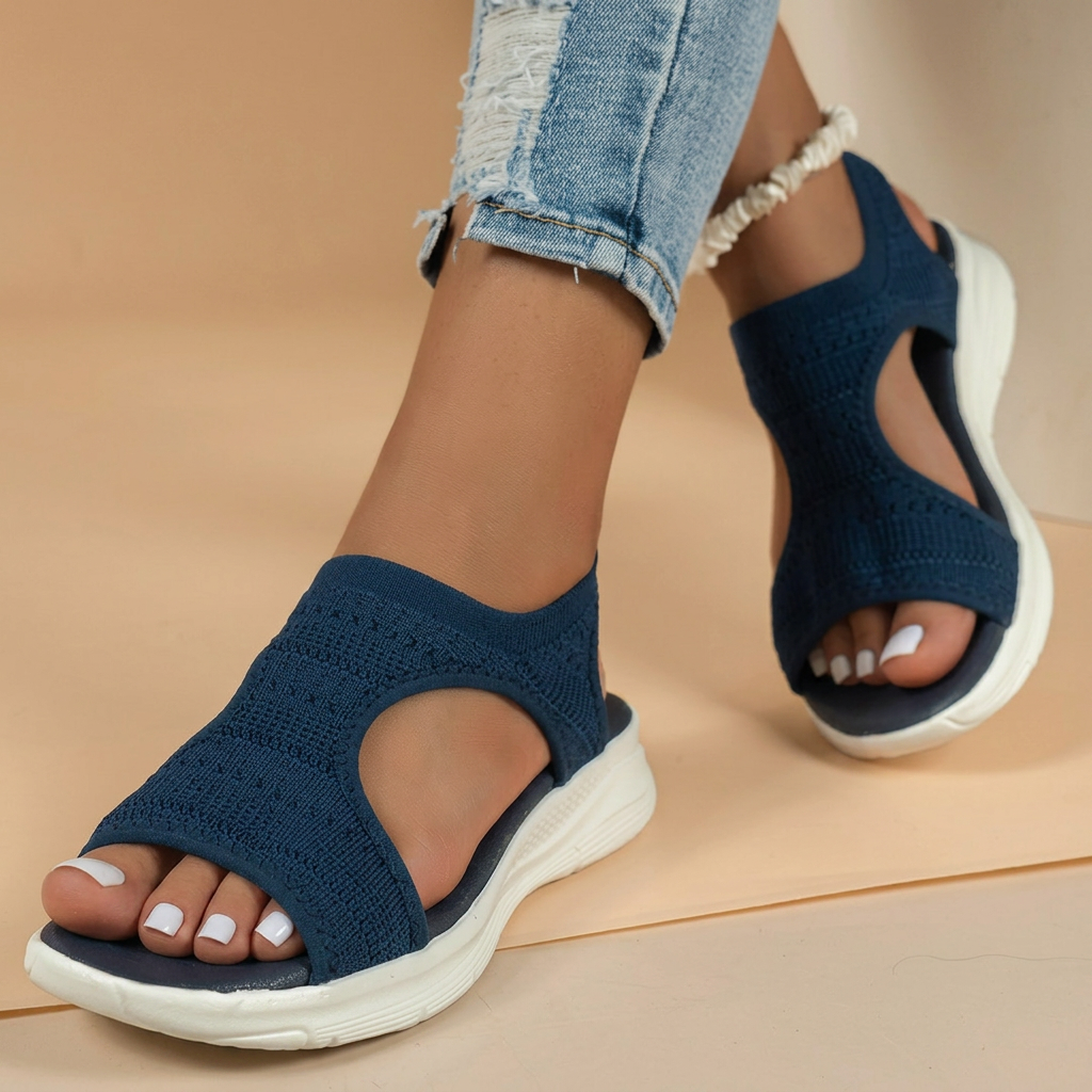 Sandaler för Dam med Utskärningar och öppen Tå