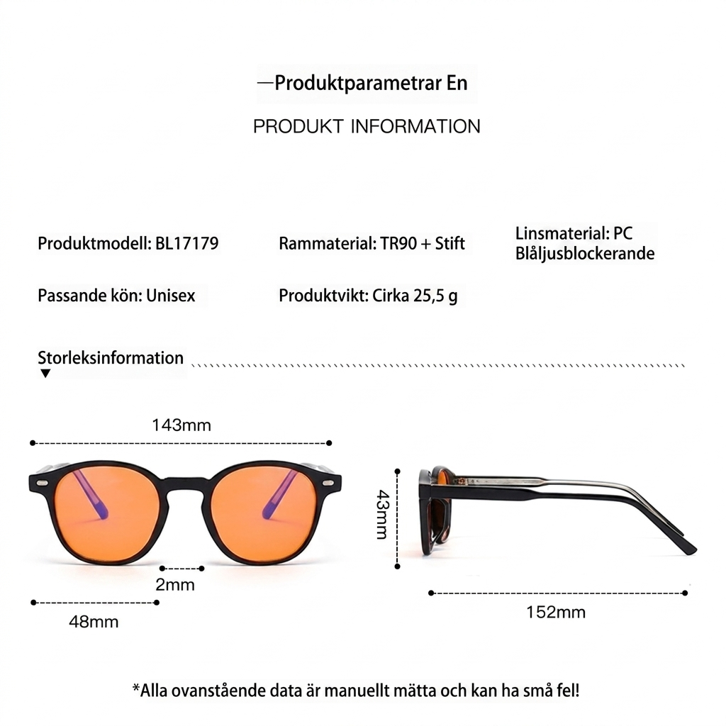 Simple Blue-light-blocking Glasses
