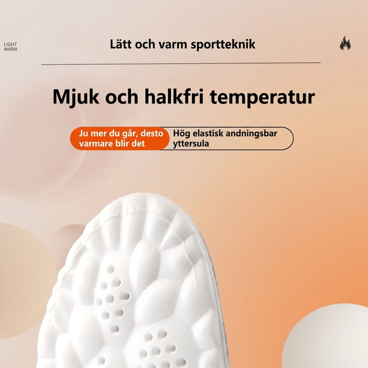 4D Fodrade Inläggssulor med Stötdämpning