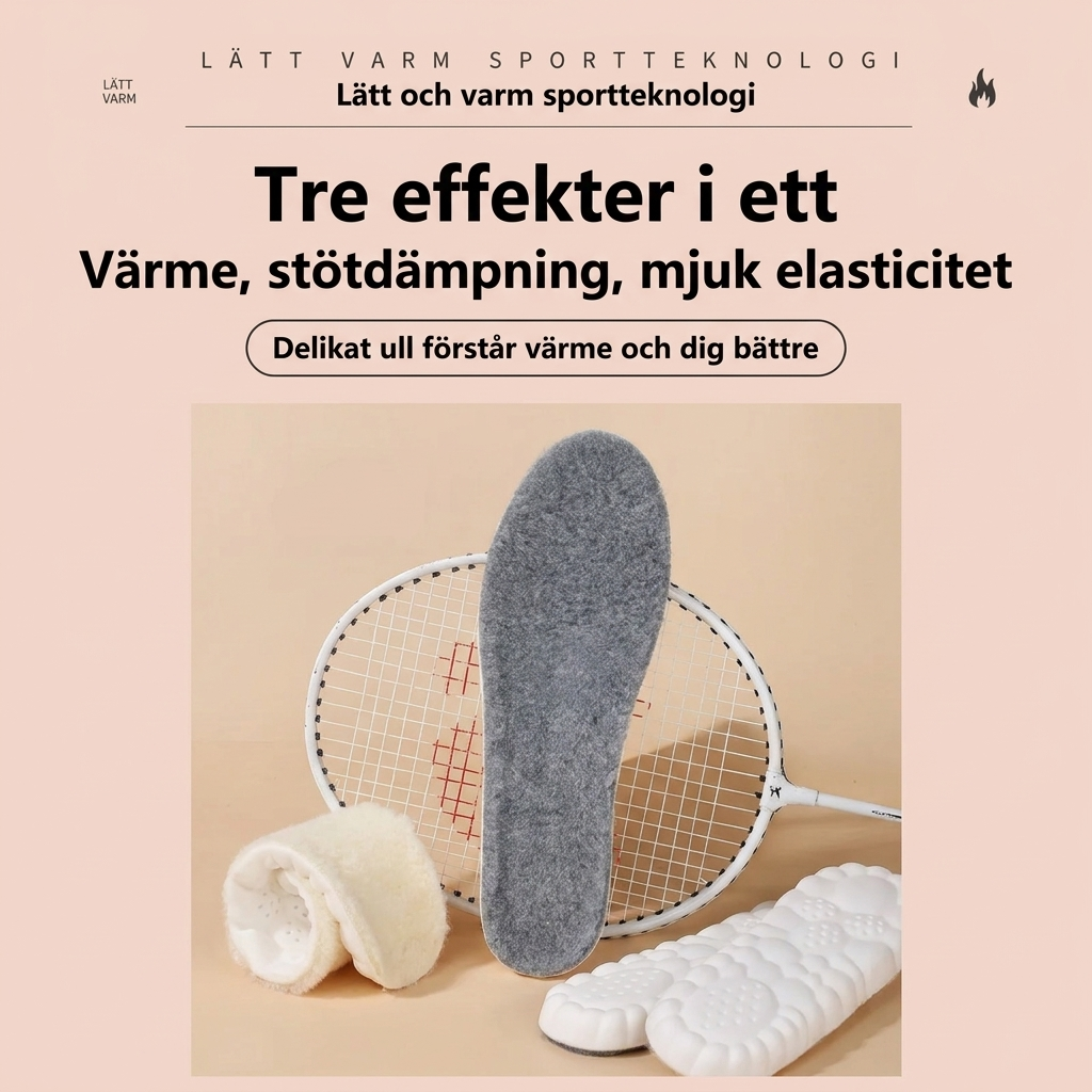4D Fodrade Inläggssulor med Stötdämpning