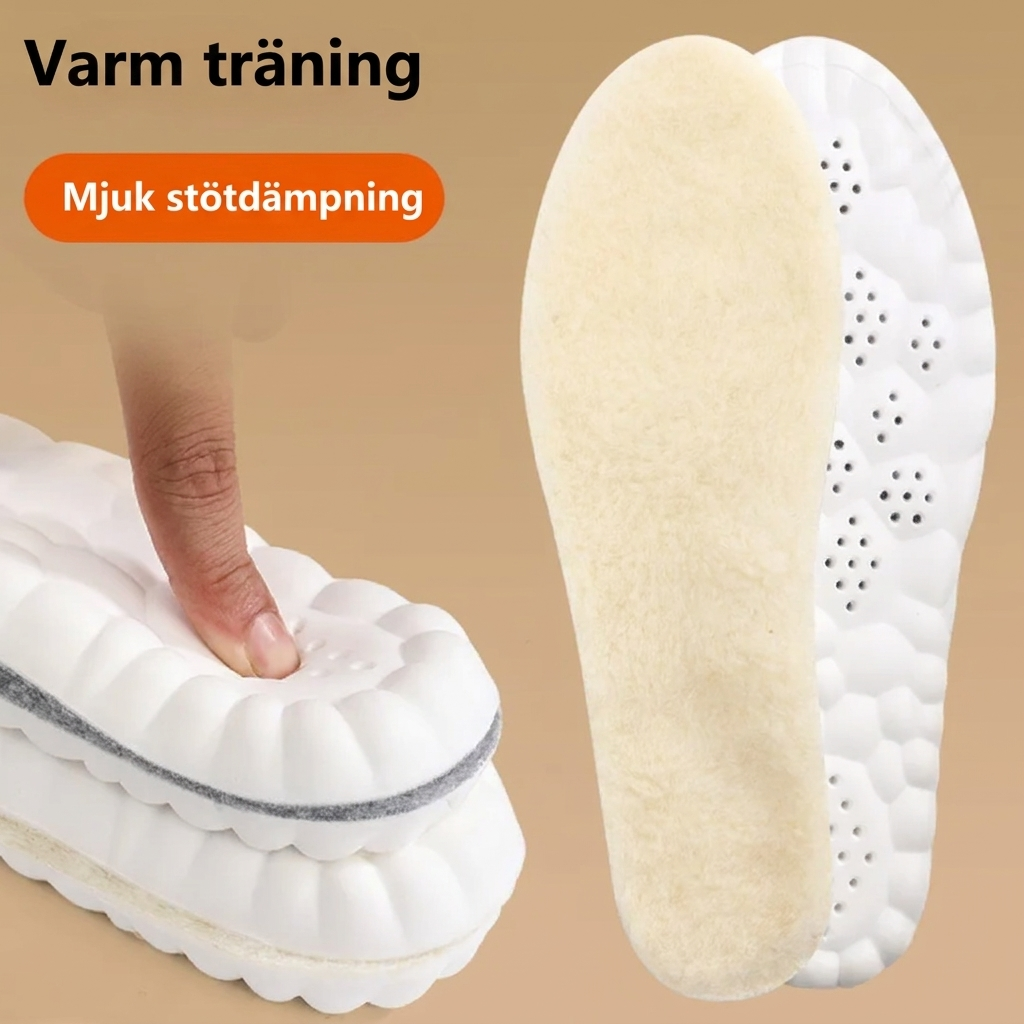 4D Fodrade Inläggssulor med Stötdämpning