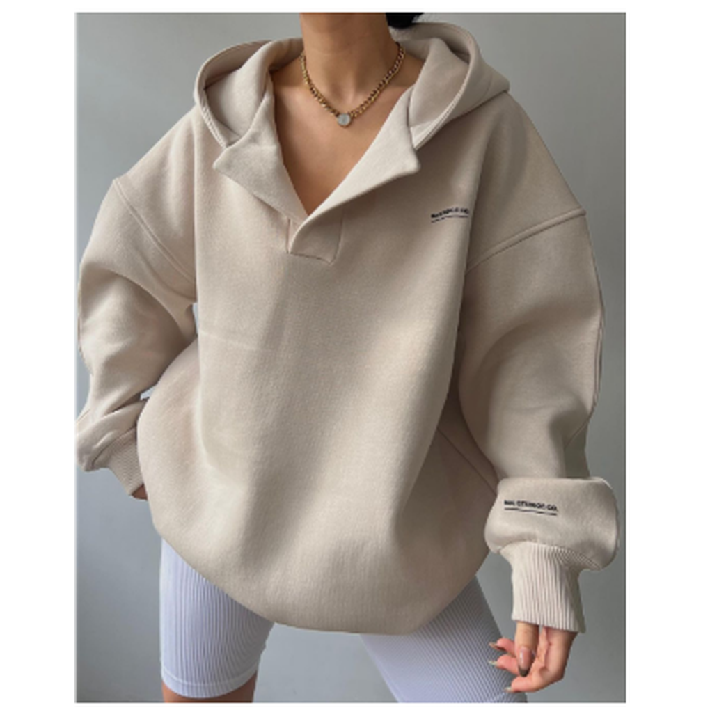 Damebluse med hætte