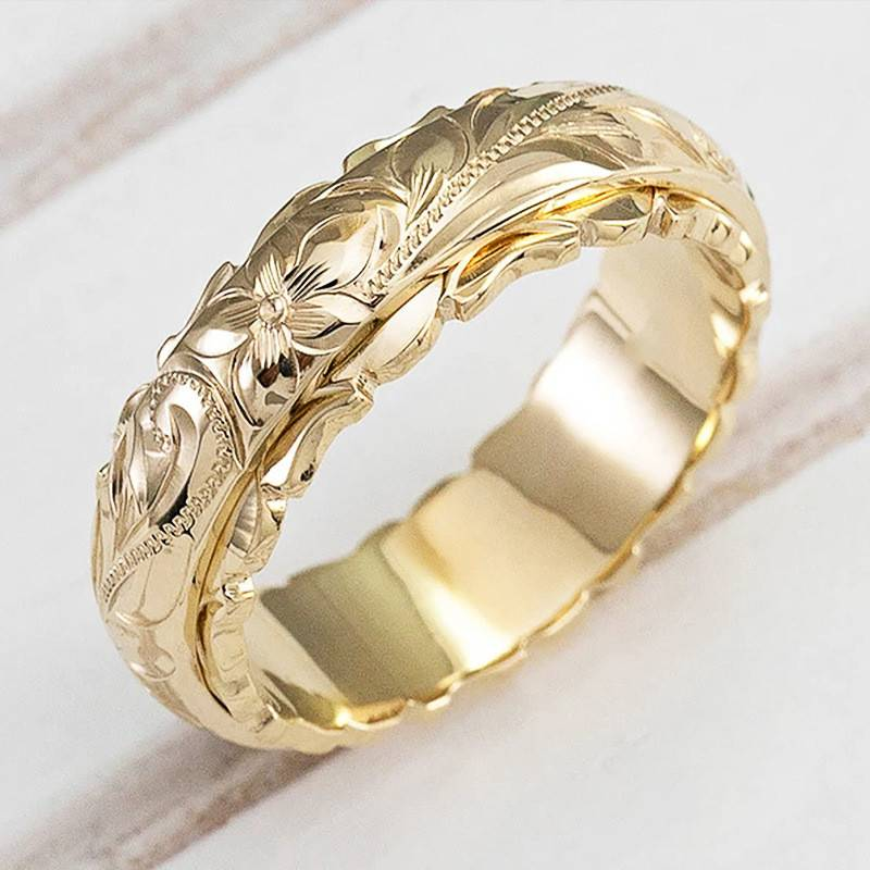 Blommig silverring