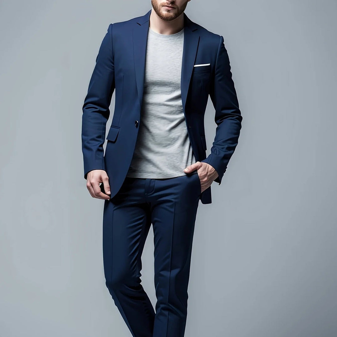 Kostymset för herr i slim fit - Kavaj och byxor business casual