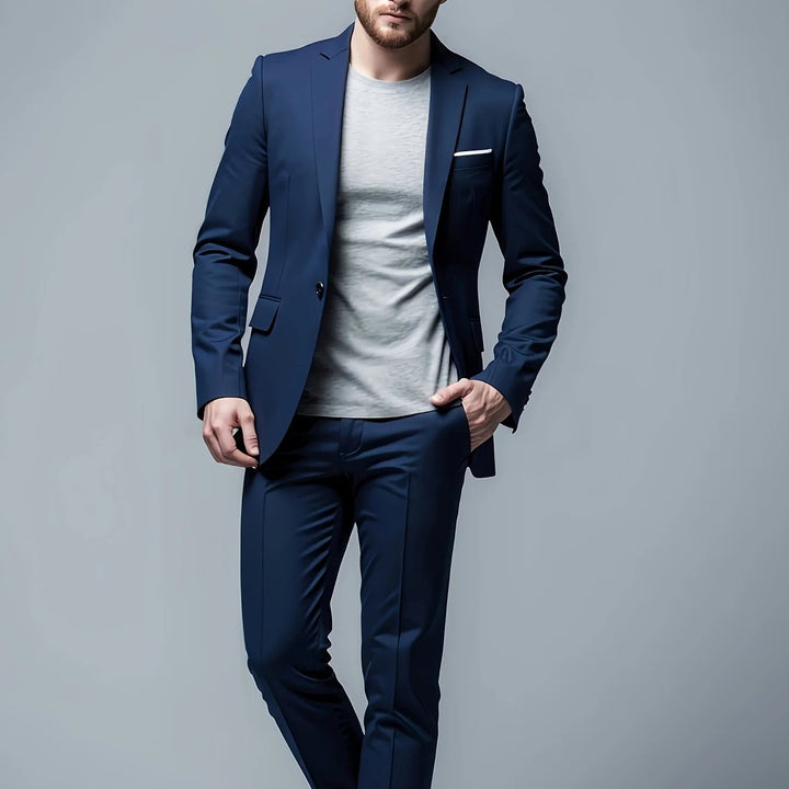 Kostymset för herr i slim fit - Kavaj och byxor business casual