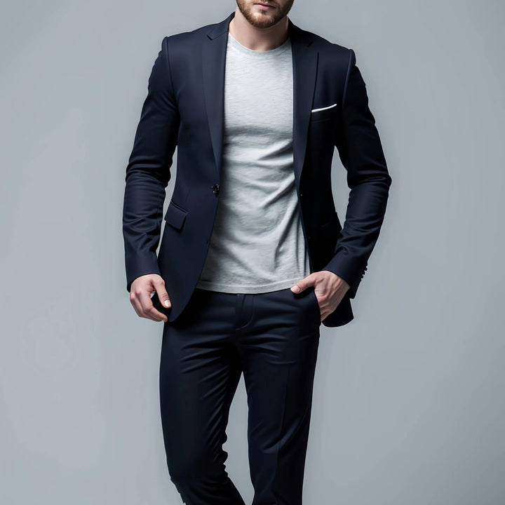 Kostymset för herr i slim fit - Kavaj och byxor business casual
