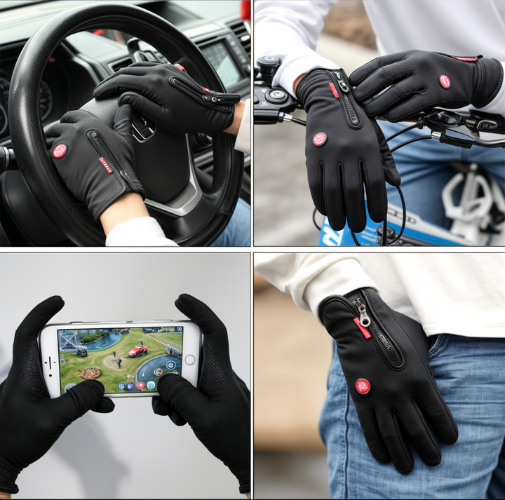 Termiska vindtäta handskar - Varma och gadgetkompatibla