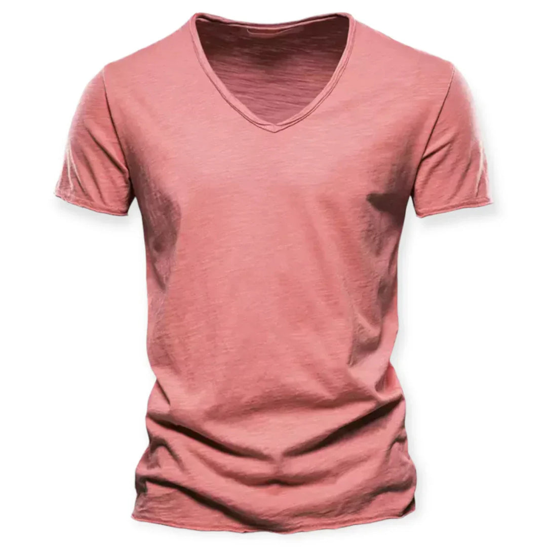 Mäns V-ring-t-shirt