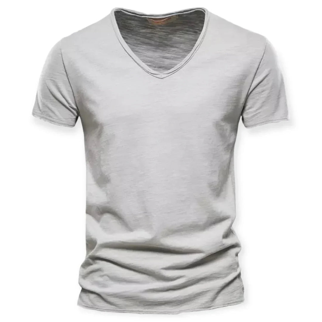 Mäns V-ring-t-shirt