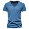 Mäns V-ring-t-shirt