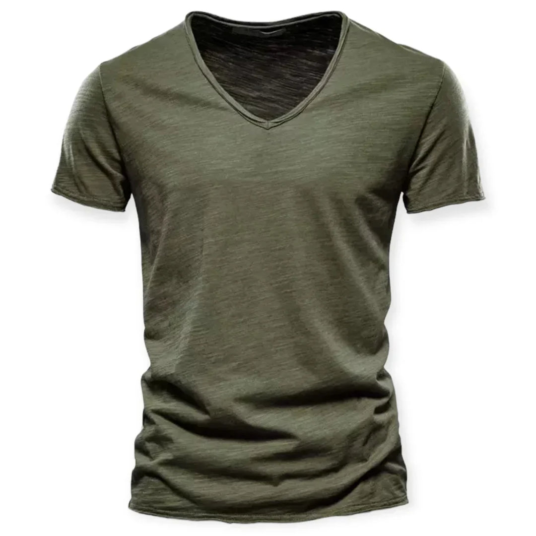 Mäns V-ring-t-shirt