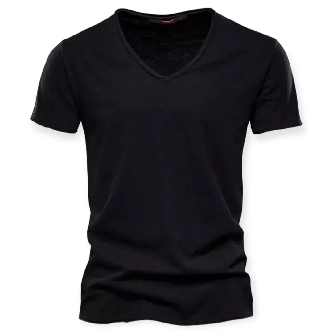 Mäns V-ring-t-shirt