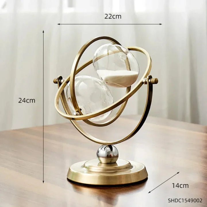 Exklusivt sandtimglas med elegant metallram