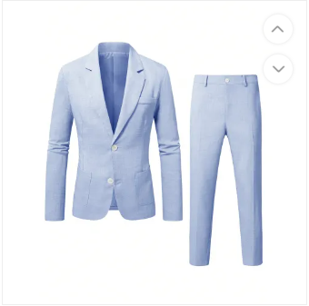 Kostymset herr slim fit – tvådelat med notch-slag, passar för jobb och formella tillfällen