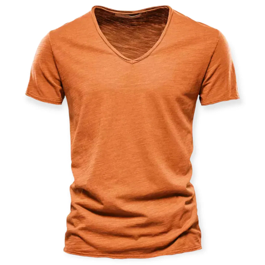 Mäns V-ring-t-shirt